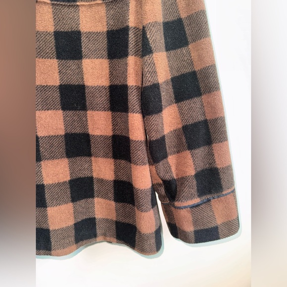 Skims Brown Plaid Polyester Fleece Pajama Set Women’s Size Large - Picture 5 of 13